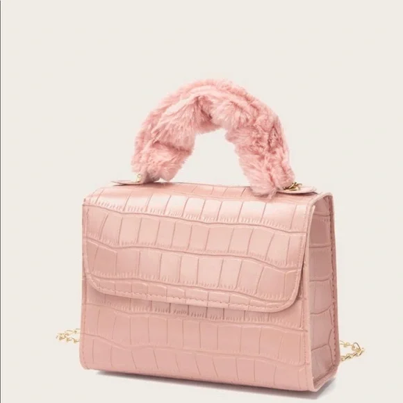 Croc Embossed Flap Satchel Bag - Picture 2 of 9